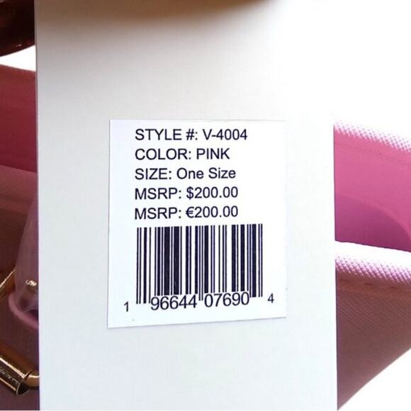 Valentino Orlandi Pink Vegan Leather Tote Bag Purse Wallet Set NWT - Picture 10 of 10